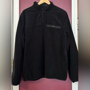 Men's 32 Degrees Quarter Snap Black Pullover Size Large